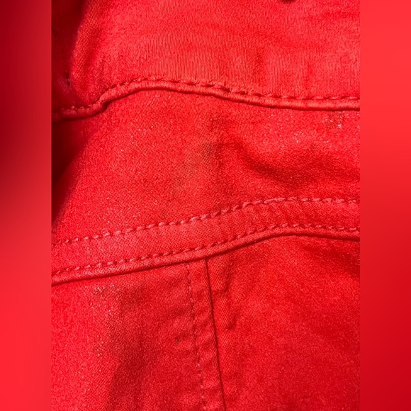 Guess Women's Red Stretchy Ankle Pants Cotton Rayon Size 28 - Picture 10 of 11